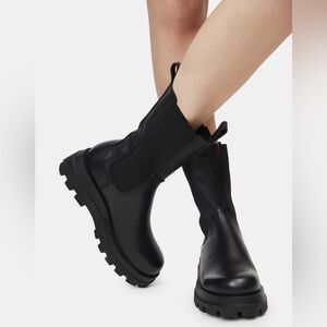 Steve Madden explorer Black Chunky Lug leather Chelsea Boots